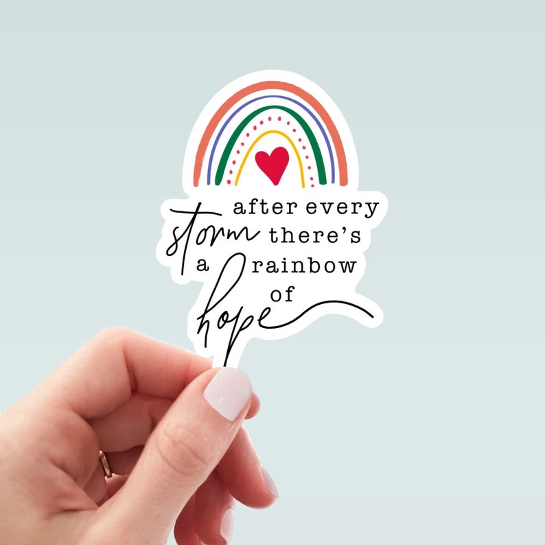 Rainbow of Hope Sticker | Weatherproof Vinyl | Rainbow Baby - Etsy