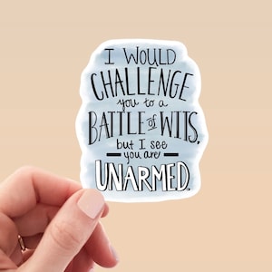 Battle of Wits Sticker, Funny Stickers