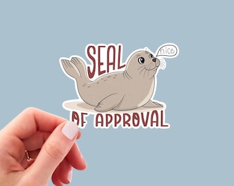 Seal of Approval Sticker, Funny Animal Stickers