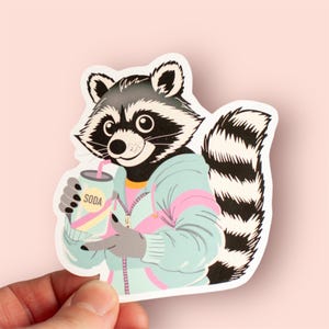 Raccoon Sticker, Funny Raccoon