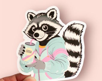Raccoon Sticker, Funny Raccoon