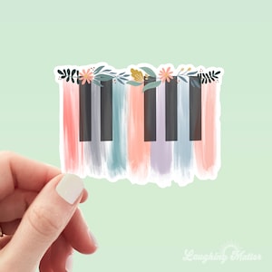 Music Vinyl Sticker, Piano Keyboard Stickers