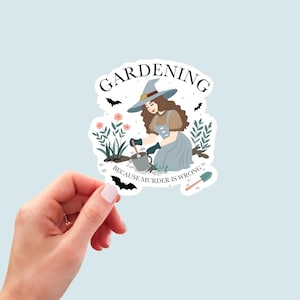 Gardening Sticker, Witch Sticker, Garden Gift