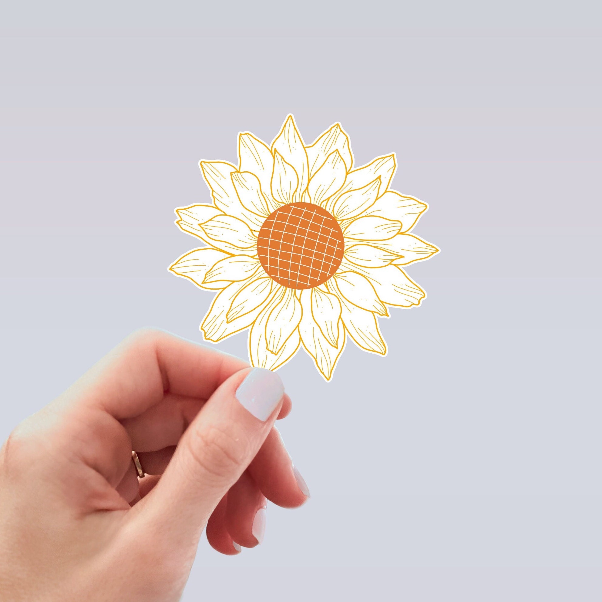 Sunflower Sticker | Weatherproof Vinyl | Laptop Decal | Sticker for ...