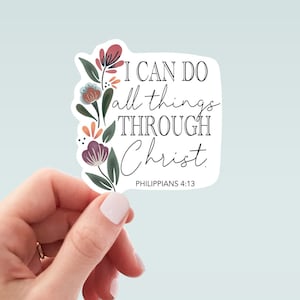 LDS Youth Theme Gift Idea Youth Theme Sticker I can do all things through Christ LDS Youth Gift for Youth Gift for Teens Religious Gift