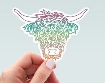 Highland Cow, Cute Sticker