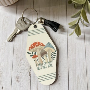 Fun Retro Keychain: Mushroom Keychain | Mushroom Humor | Gift for Mushroom Lover | Cute Mushroom Design