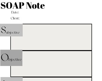 Downloadable SOAP Note Template - Etsy
