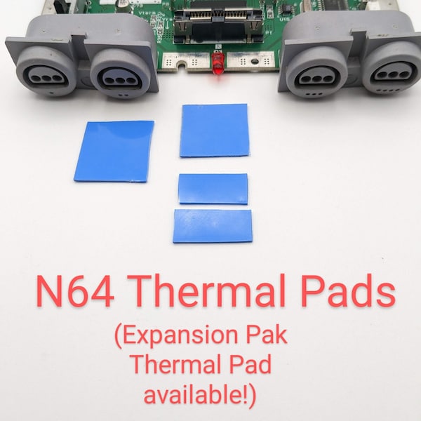 Nintendo 64 Thermal Pads for CPU GPU and Memory! N64 Expansion Pak Thermal Pad option