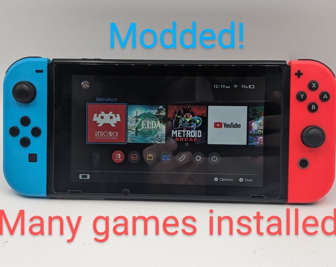 Nintendo Switch Neon Red Neon Blue With 128gb SD Card - Etsy