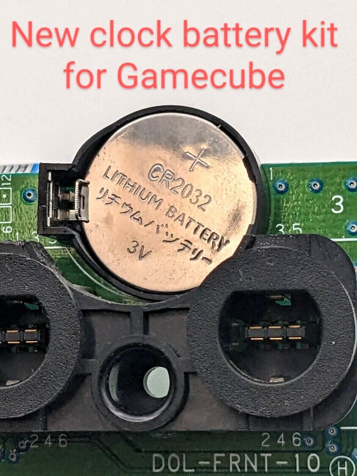 Nintendo Gamecube Controller Port Battery Holder CR2032 Fix System