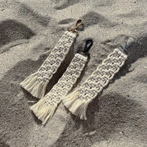 Macrame Keychain, Boho Keyring, Bag Charm, Small Macrame Gift