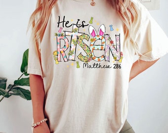 He is Risen png,Matthew 28:6,Risen png,retro easter doodle png,Easter Christian Png,Easter bible verse png,Risen doodle png,retro easter png