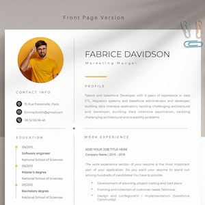 履歴書テンプレート Canva、Apple Pages、Microsoft Word、プロフェッショナル履歴書テンプレート、CV プロフェッショナル、モダン履歴書テンプレート、エグゼクティブ履歴書