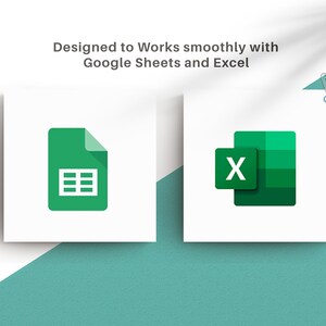 May include: Two icons on white backgrounds. The icon on the left is a green Google Sheets document icon. The icon on the right is a green Microsoft Excel icon.