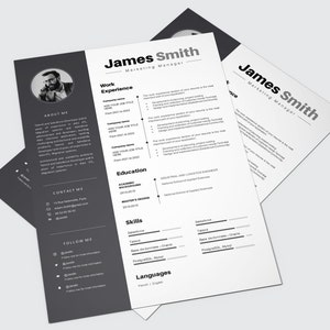 Resume template word,  CV template Professional , Resume Template word, Executive Resume, Clean, Minimalist Curriculum Vitae,  CV template
