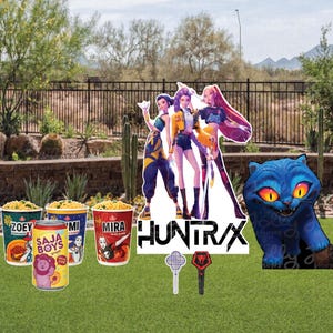 Kpop Inspired Party Demon Slayers Idol Decorations Lifesize Hunters Decor Anime Stage Girl Boy Band Theme Props Yard Sign Cutouts