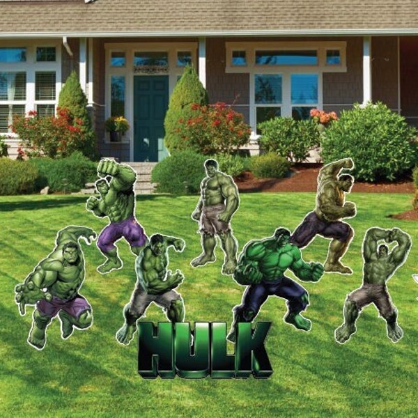 Superhero the Incredible Hulk Indestructible Smash Green Monster Avengers Cartoon Comic Themed Party Decorations Yard Sign Cut Out