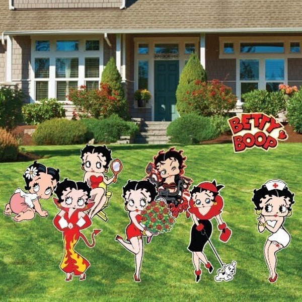 Cartoon Classic Boop-Oop-a-Doop Betty Boop Decoration Themed Party Gift Yard Sign Cut outs