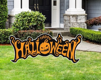 Happy Halloween Cut Out yard Sign