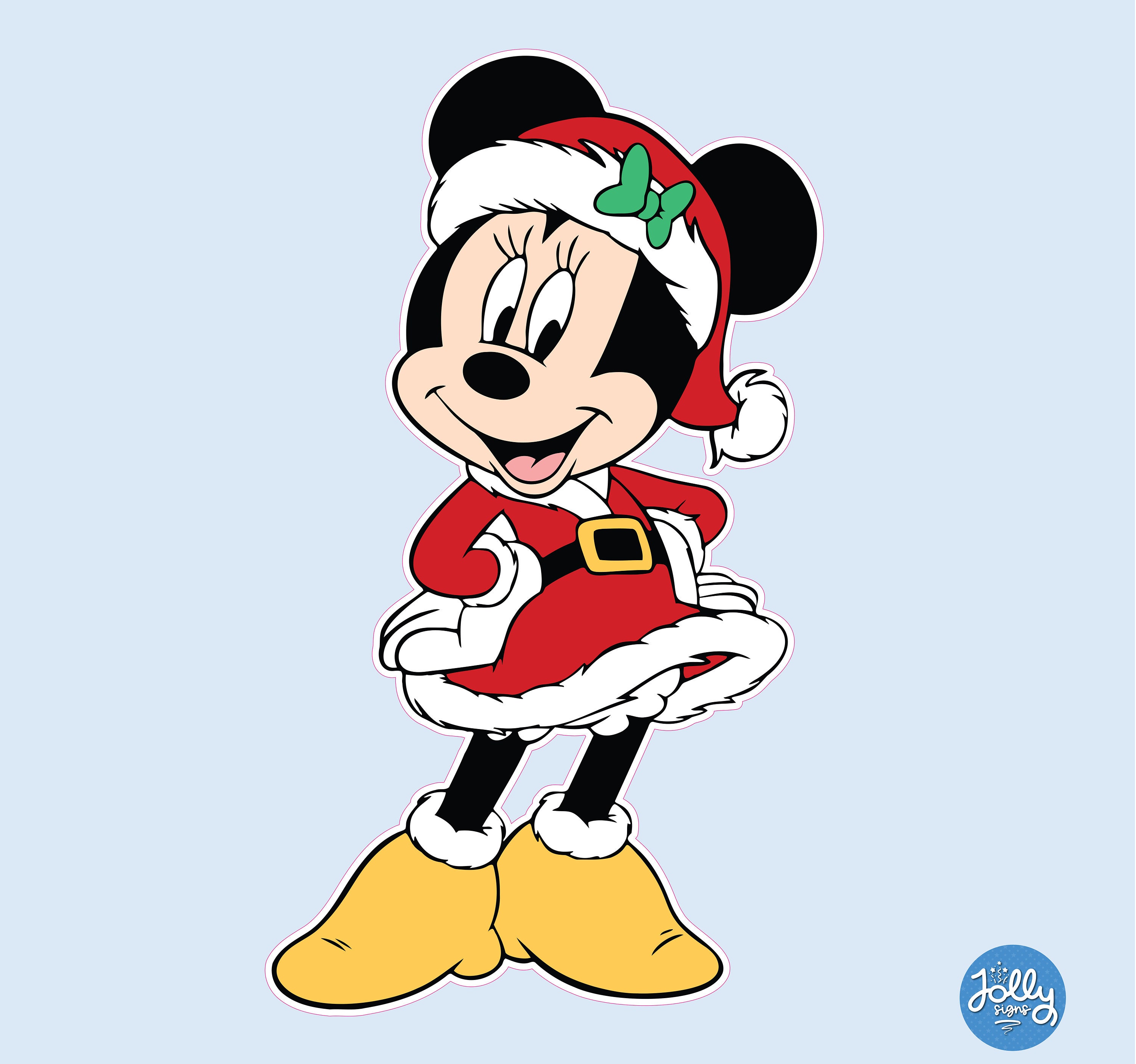 Mickey Mouse Santa and Minnie Mouse Santa With Pluto in a - Etsy
