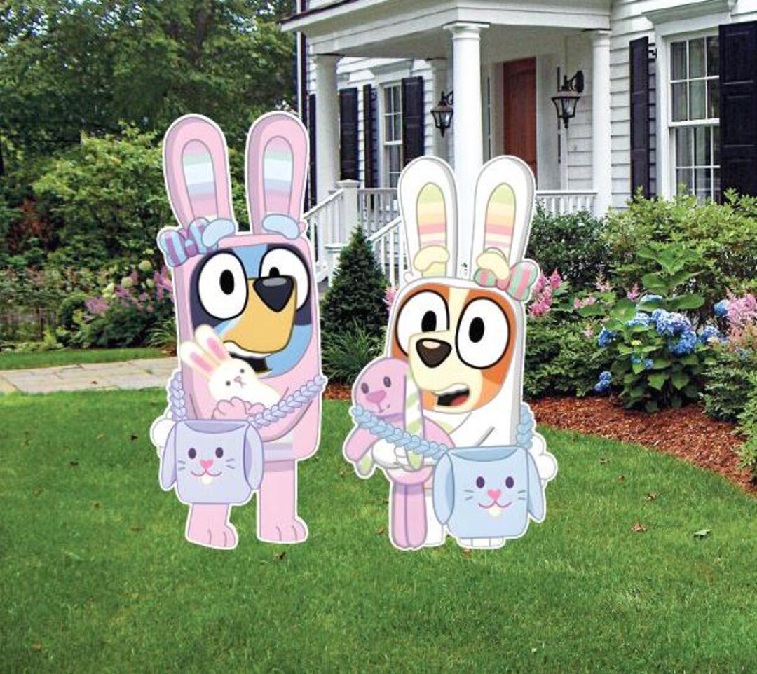 Bluey Bingo Easter Bunnies Spring Rabbit Disney Themed Party Decor ...