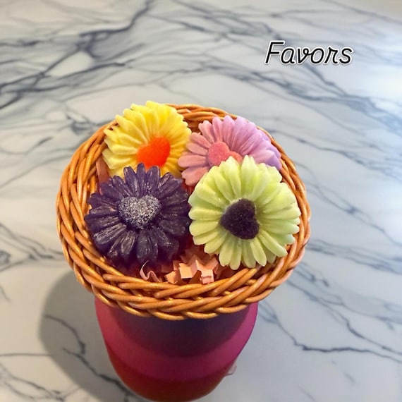 Mini flowers glycerine Soap basket