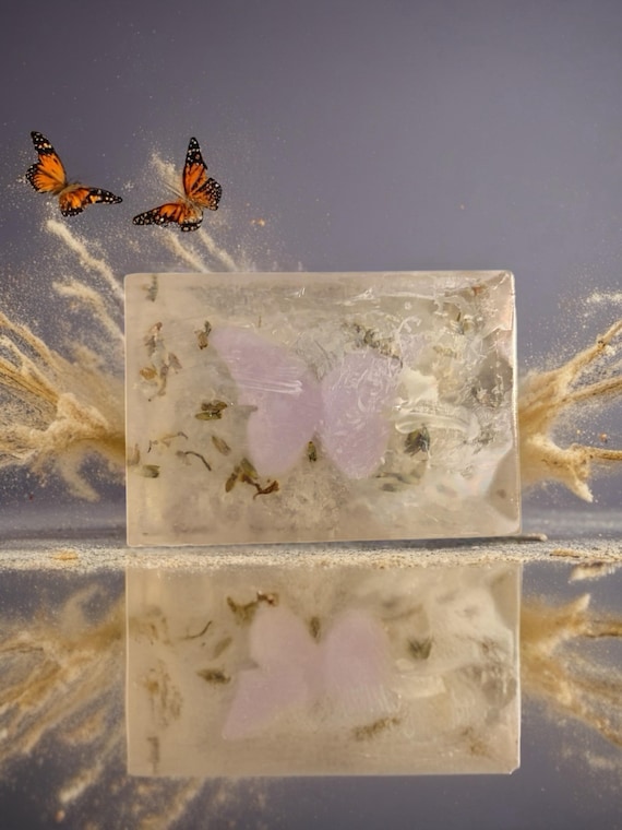 Bar soaps with butterfly application