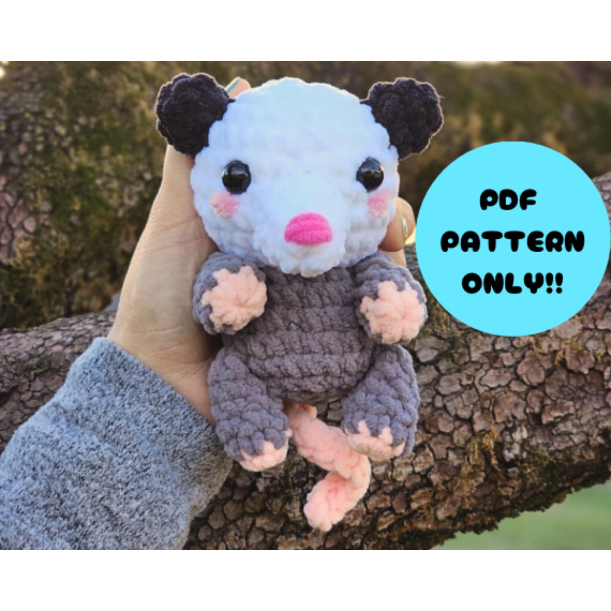 39 Opossum Crochet Patterns for Cute, Quirky Amigurumi Projects 21 Opossum Crochet Pattern: Amigurumi Possum Plushie