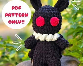 Mothman crochet amigurumi pattern / cryptid crochet plushie