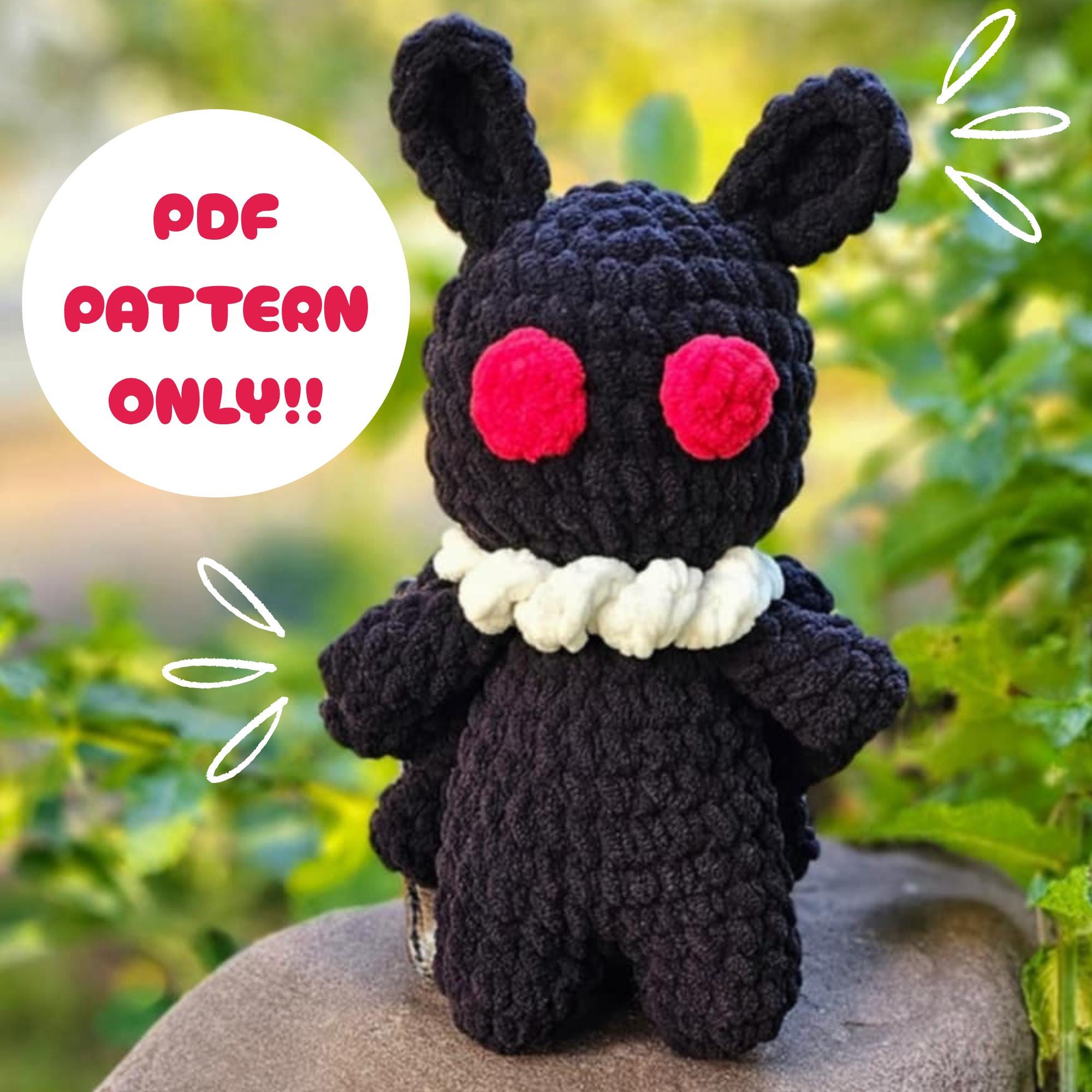 Mothman crochet amigurumi pattern / cryptid crochet