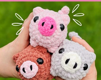 Easy Pig Amigurumi Pattern / Schwein Häkelmuster / Plüschtier PDF Pattern / Anfängerfreundliche Häkelanleitungen / Schwein Plüschtier / Piggy Plüschtier