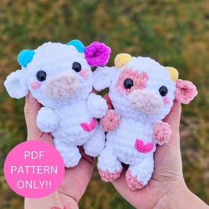 Cow Crochet Pattern / Crochet Cow Plushie / Cow Amigurumi Pattern / Crochet Plushie Pattern / Baby Cow Plush / Crochet Amigurumi Cow Pattern