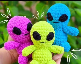 Alien Häkelanleitung PDF | Süßes Amigurumi Plüsch Alien | Halloween Häkelanleitung | Digitaler Download