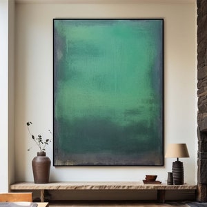 Large Modern Green Abstract Painting Green Gray Abstract Wall Art Green Minimalist Art Texture Art Green Wall Decor Living Room Wall Art