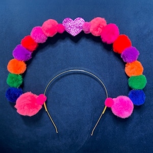Pom Pom Heart Halo Crown