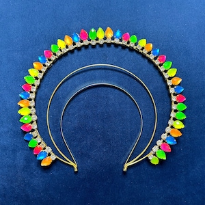 Multicolor Rainbow Halo Wire Crown