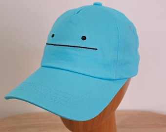 Pokemon Shiny Ditto Hat Embroidered Cap, Special Edition, Blue, Cotton