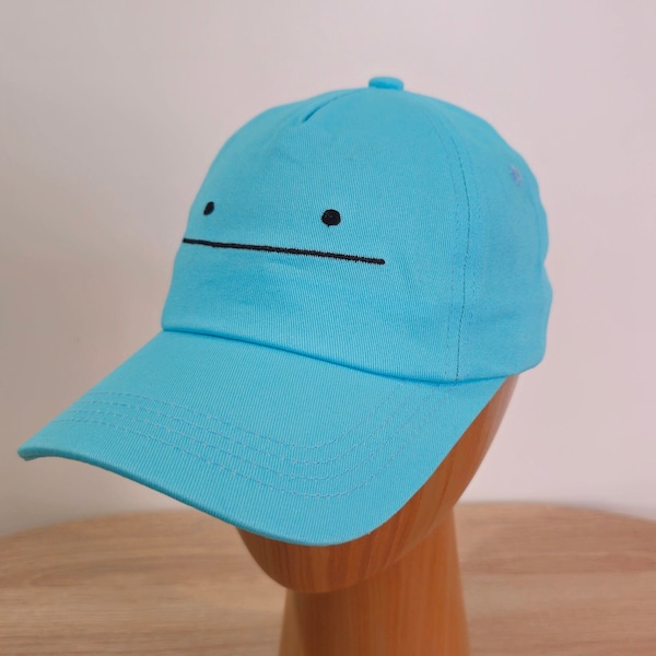 Pokemon Shiny Ditto Hat Embroidered Cap, Special Edition, Blue, Cotton