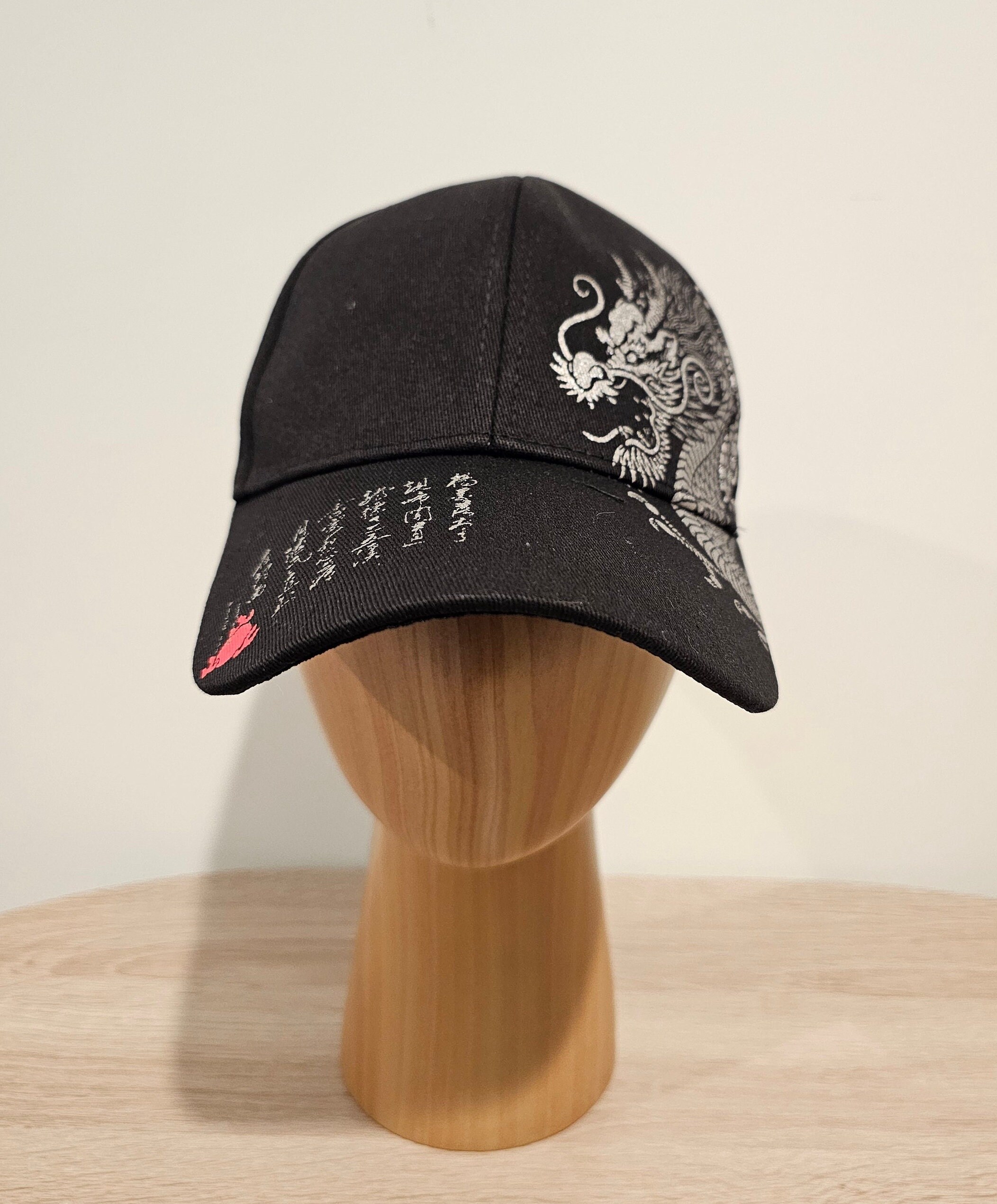 Asian Dragon Print Baseball Cap: Chinese Design, Black or White - Etsy