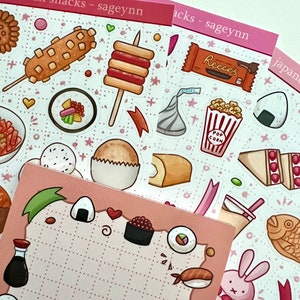 American Snacks Sticker Sheet - Etsy