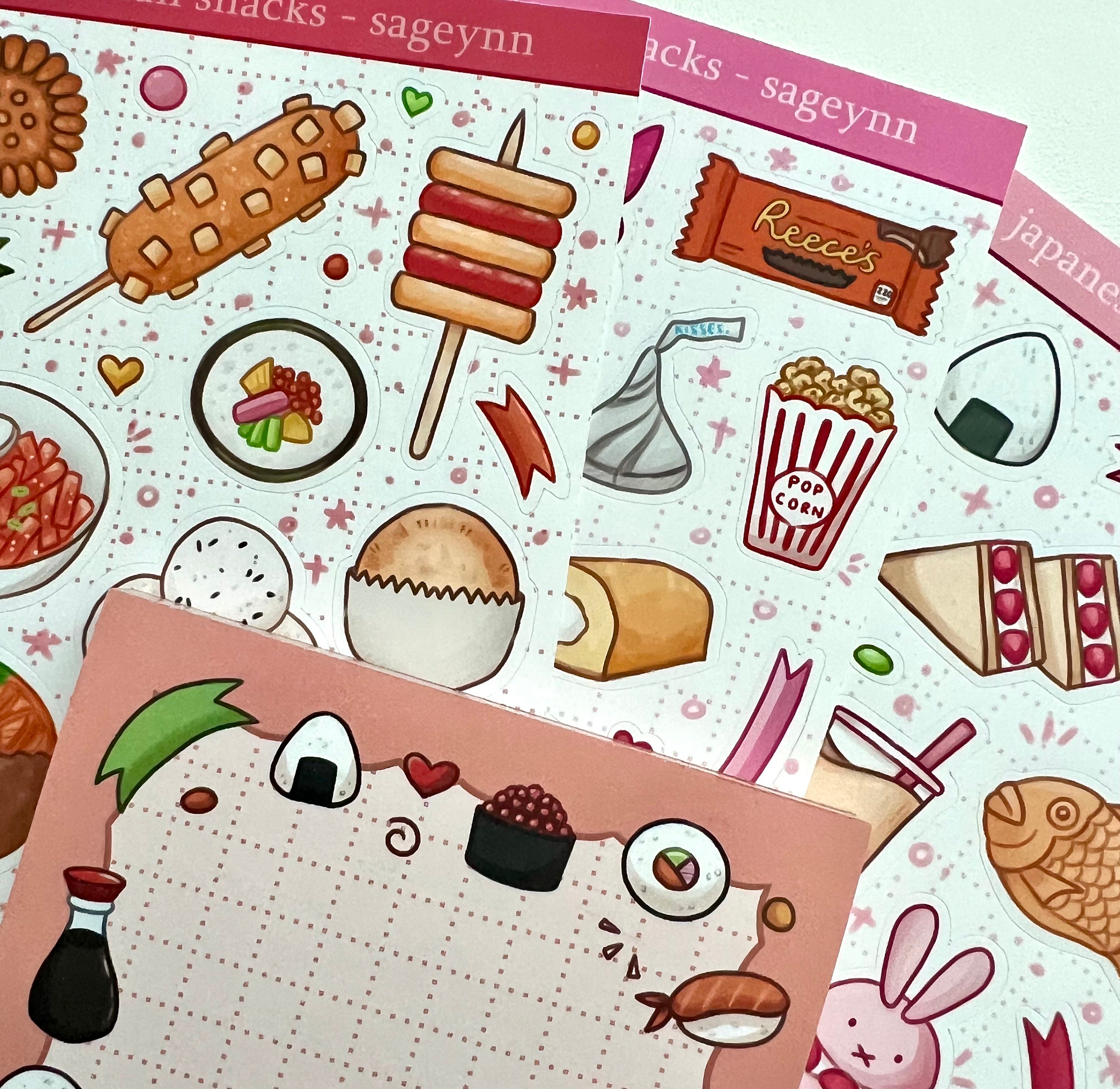American Snacks Sticker Sheet - Etsy