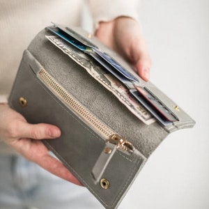 handmade wallet Genuine Leather Wallet Women's Personalize Presents For Her