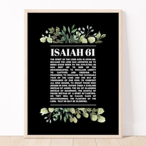 Isaiah 61:1-3 Printable Wall Art | Modern Christian Home Decor | Proclaim good news to the poor
