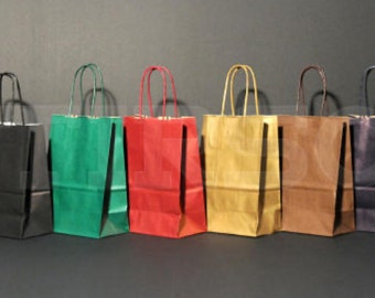 Sacs en papier 50 psc sacs cadeaux en papier kraft ocre emballage cadeau sac plat sac en papier kraft simple chic