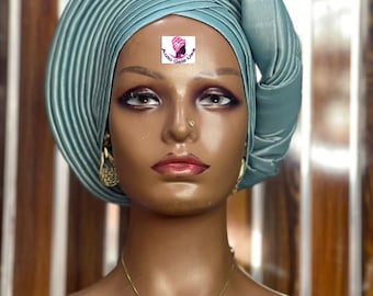 Blue color turban gele hat