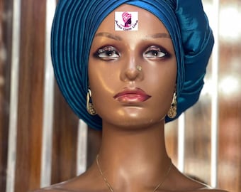 Blue color turban gele hat