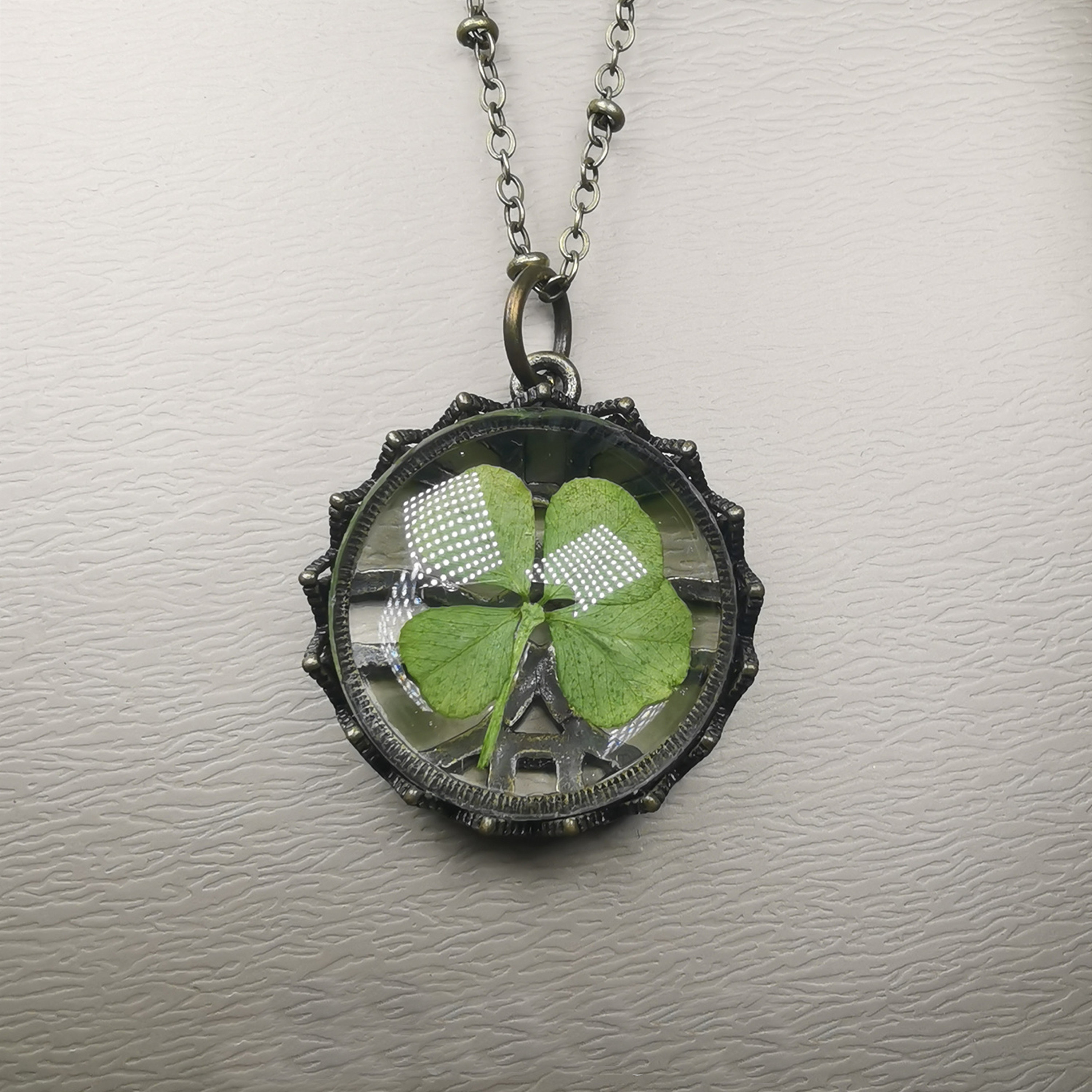 Four Leaf Clover Flower Necklace