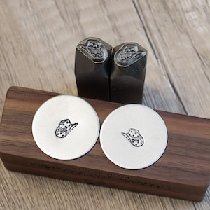 Timbri in metallo con motivo floreale da cowboy, timbri con design in metallo, utensili per punzonatura in metallo, forniture per fai da te con timbri a mano, creazione di gioielli, timbro in acciaio