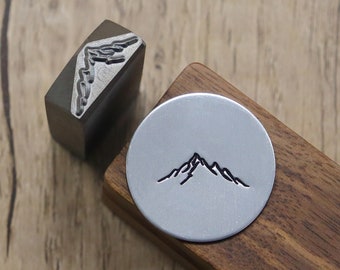 Alpine Mountains Stamps, Alpine&Peaks, Metal Design Stamp, Metal Stamping Punch Tools, Supplies for Hand Stamped DIY, Jewelry Making